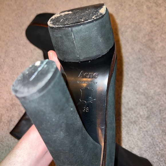 Acne Studios Black Platform Boots size 38 - Picture 7 of 7